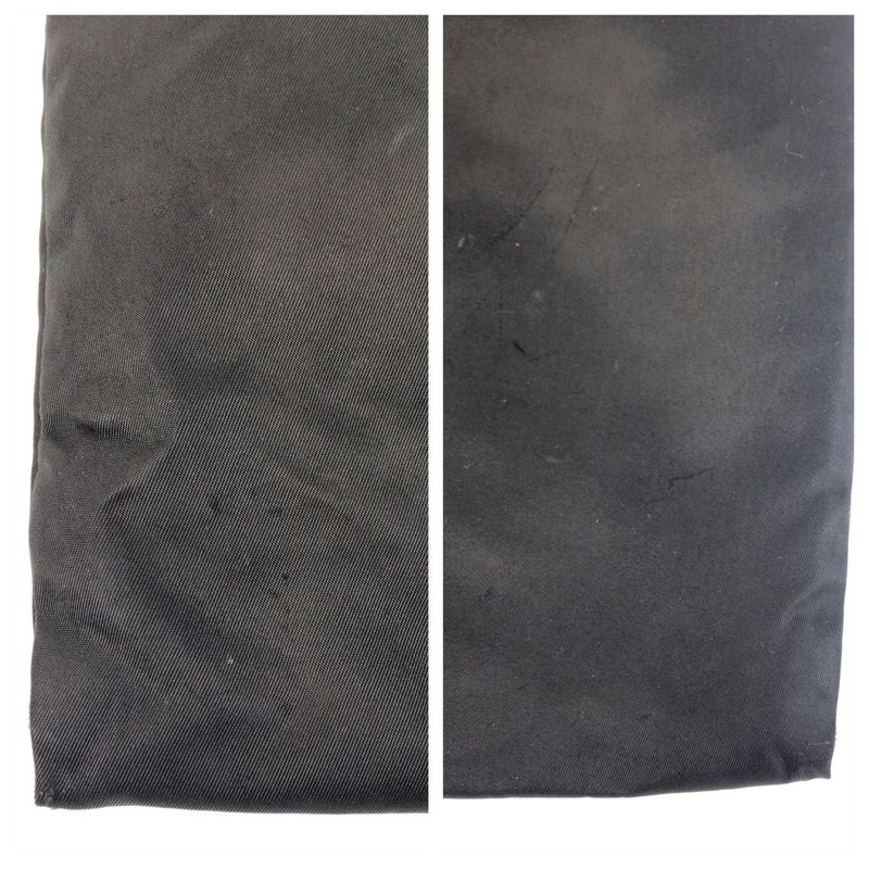 Prada Tessuto Triangle Logo Plate Black Silver Hardware Nylon Shoulder Bag