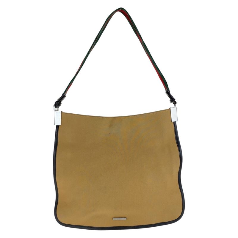 Gucci Sherry Line Beige Camel Canvas 001 4321 Shoulder Bag Women 506401