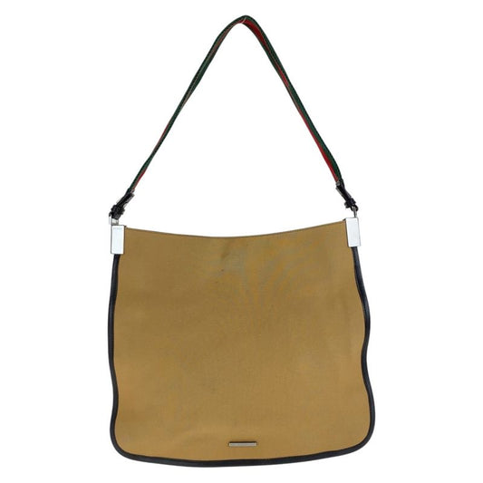 Gucci Sherry Line Beige Camel Canvas 001 4321 Shoulder Bag Women 506401