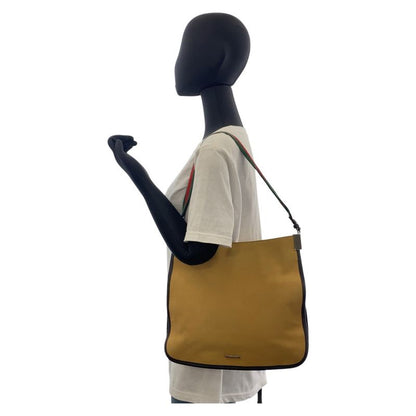 Gucci Sherry Line Beige Camel Canvas 001 4321 Shoulder Bag Women 506401