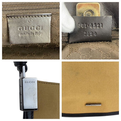 Gucci Sherry Line Beige Camel Canvas 001 4321 Shoulder Bag Women 506401