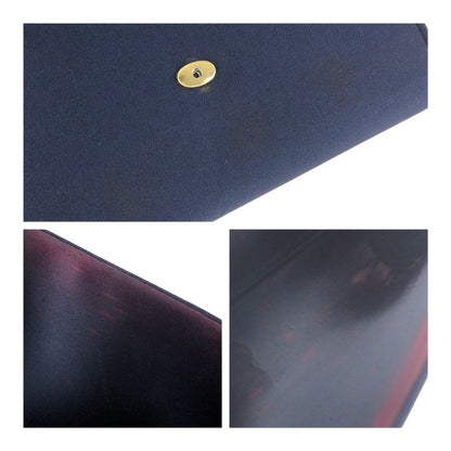 Gucci Vintage Old Gucci Navy Gold Hardware Canvas Chain Shoulder Bag Shoulder