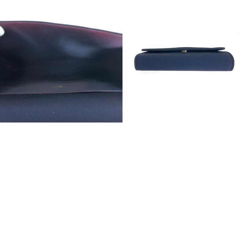 Gucci Vintage Old Gucci Navy Gold Hardware Canvas Chain Shoulder Bag Shoulder