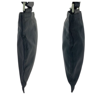 Prada Tessuto Triangle Logo Plate Black Silver Hardware Nylon Shoulder Bag