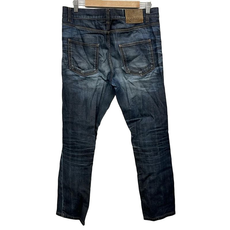 Gucci Jeans Size 42 M Women - 310226 Navy Full Length Damaged