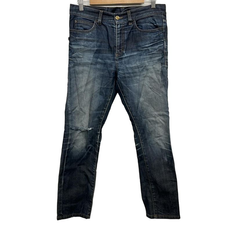 Gucci Jeans Size 42 M Women - 310226 Navy Full Length Damaged