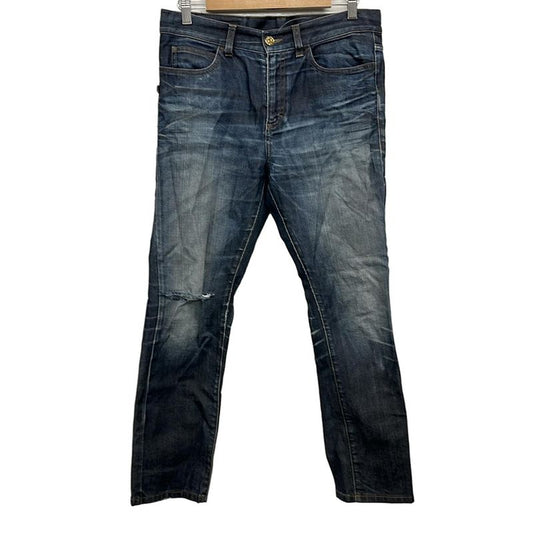 Gucci Jeans Size 42 M Women - 310226 Navy Full Length Damaged