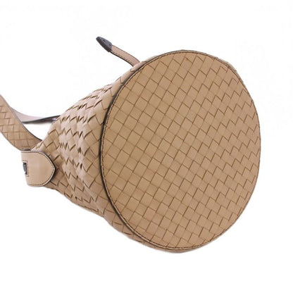 Bottega Veneta Tambura Intrecciato 2way Handbag Shoulder Bag Leather Beige
