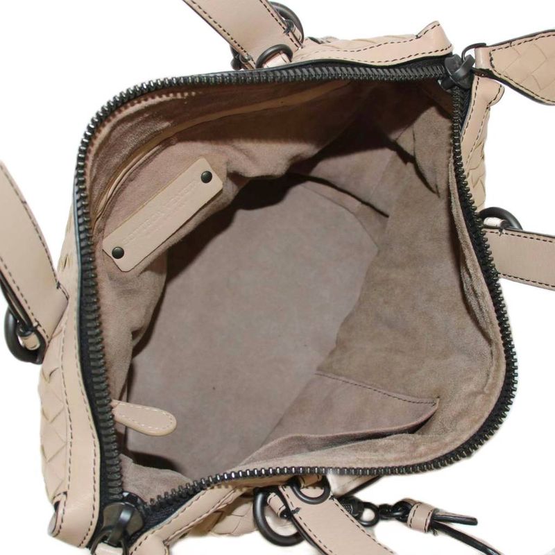 Bottega Veneta Tambura Intrecciato 2way Handbag Shoulder Bag Leather Beige