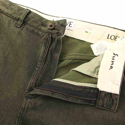 Loewe 24SS SUNA Fujita Denim Pants Baggy Jeans 36 Green S359y11xay KH
