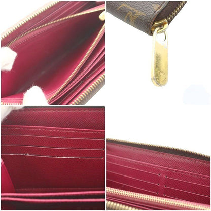 Louis Vuitton Monogram Zippy Wallet Long Wallet Round Zipper Canvas With Coin