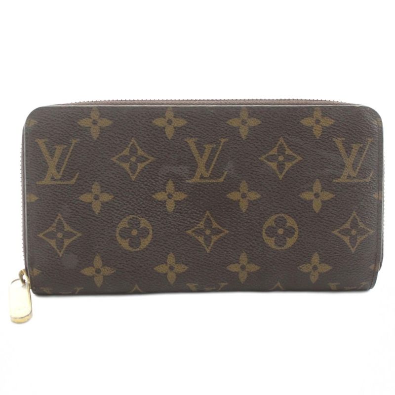 Louis Vuitton Monogram Zippy Wallet Long Wallet Round Zipper Canvas With Coin