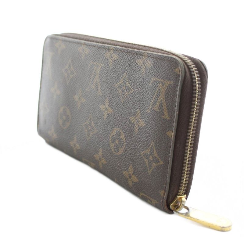 Louis Vuitton Monogram Zippy Wallet Long Wallet Round Zipper Canvas With Coin