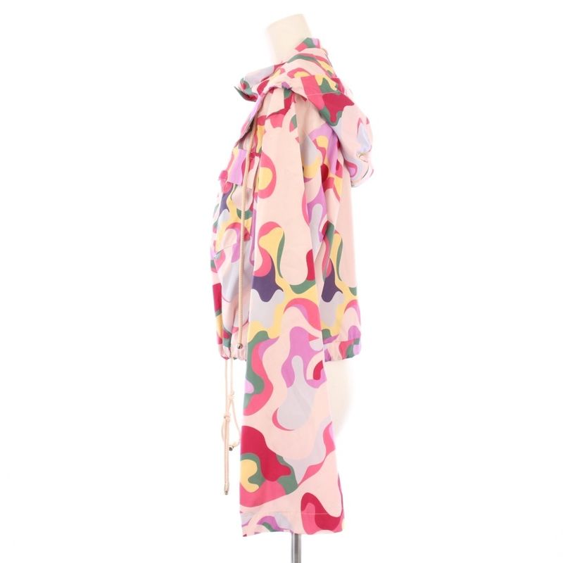 Chanel 21AW Windbreaker Mountain Hoodie Jacket Silk 38 Multicolor P70173v61773