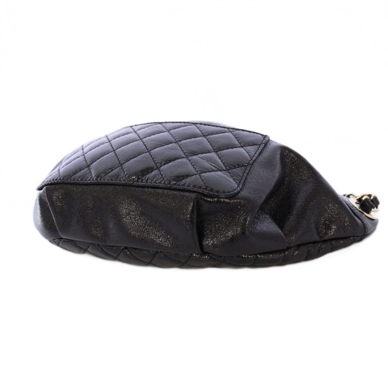 Chanel Coco Mark Matelasse Waist Bag Body Bag Leather Black 25th A57832 KH - OH