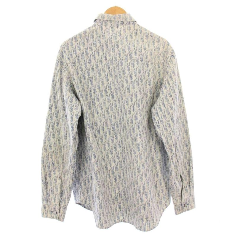 Dior Homme Dior Homme Oblique Cotton Denim Shirt Long Sleeve 41 Blue 013d585by98