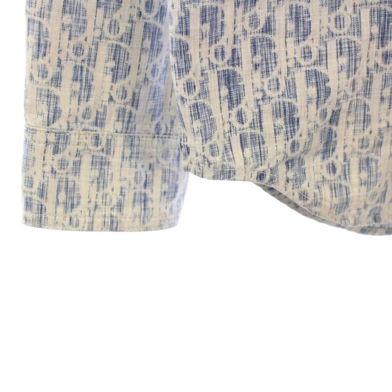 Dior Homme Dior Homme Oblique Cotton Denim Shirt Long Sleeve 41 Blue 013d585by98
