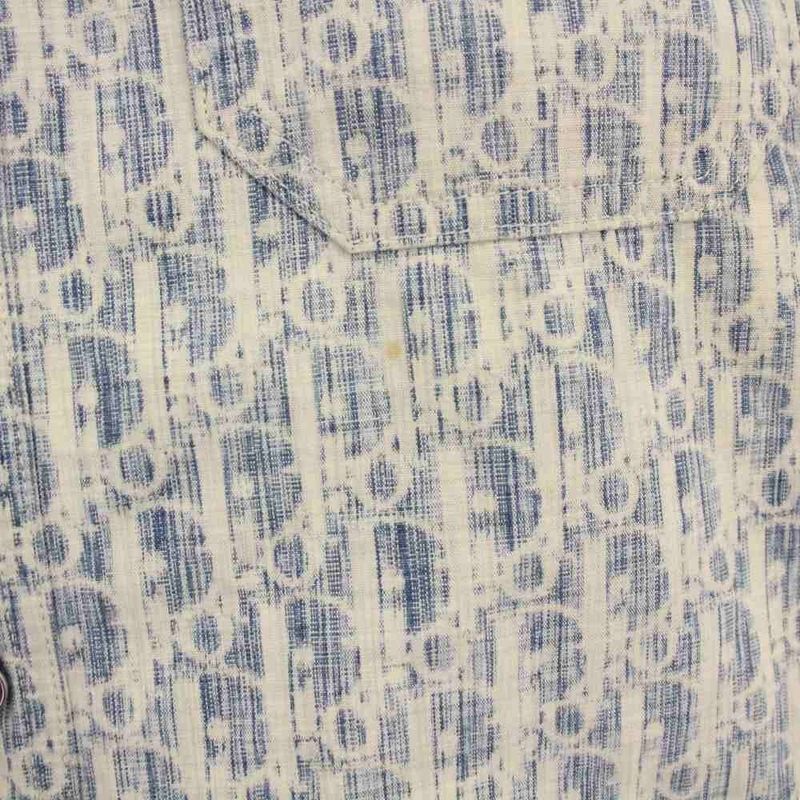 Dior Homme Dior Homme Oblique Cotton Denim Shirt Long Sleeve 41 Blue 013d585by98