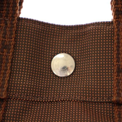 Hermes Her Line PM Tote Handbag Canvas Logo Brown BB - OH