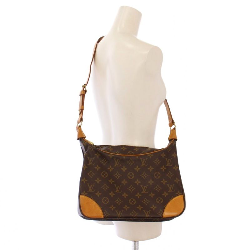 Louis Vuitton Monogram Boulogne 30 Shoulder Bag Canvas Leather Switch Brown