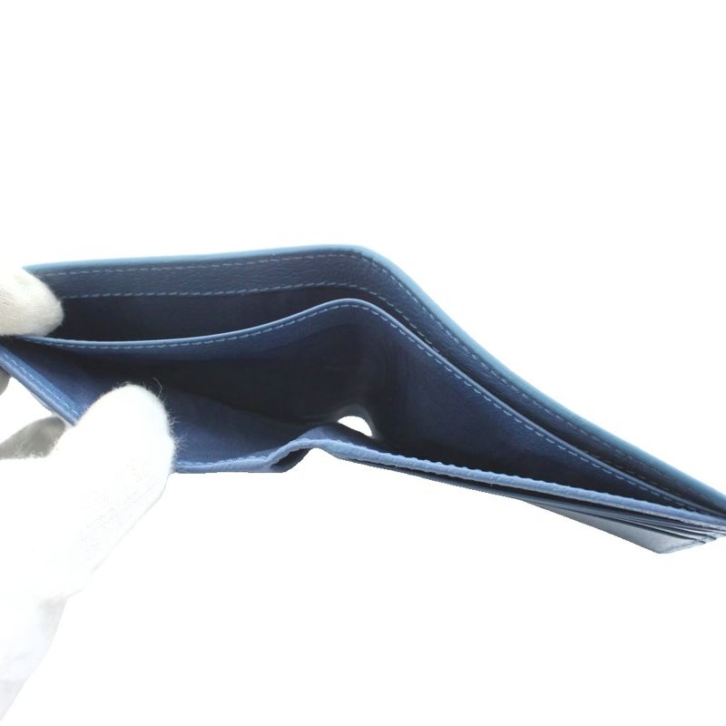 Gucci Folding Wallet Without Coin Purse Gray Blue