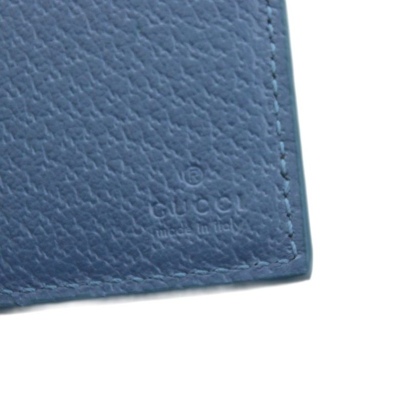 Gucci Folding Wallet Without Coin Purse Gray Blue