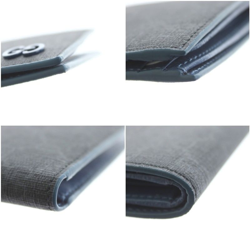 Gucci Folding Wallet Without Coin Purse Gray Blue