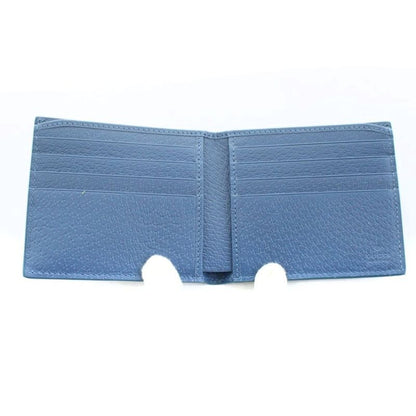 Gucci Folding Wallet Without Coin Purse Gray Blue