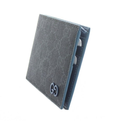 Gucci Folding Wallet Without Coin Purse Gray Blue