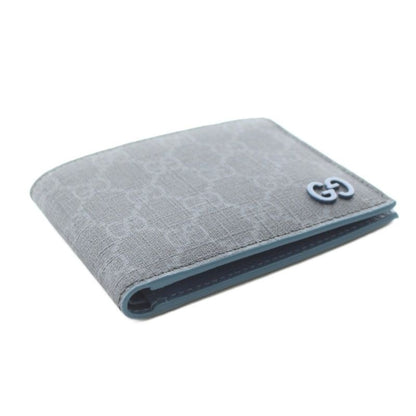 Gucci Folding Wallet Without Coin Purse Gray Blue