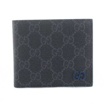 Gucci Folding Wallet Without Coin Purse Gray Blue