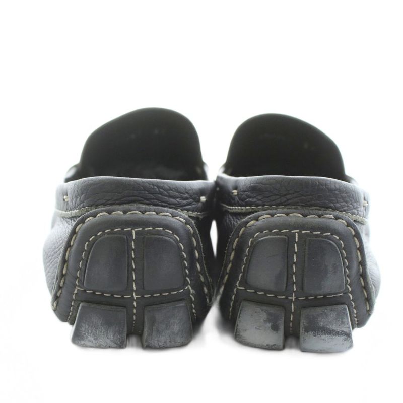 Prada Driving Shoes Loafers Moccasins Leather 37 Black 1d0257 KU ●D
