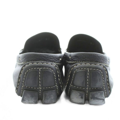 Prada Driving Shoes Loafers Moccasins Leather 37 Black 1d0257 KU ●D