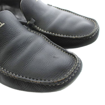 Prada Driving Shoes Loafers Moccasins Leather 37 Black 1d0257 KU ●D