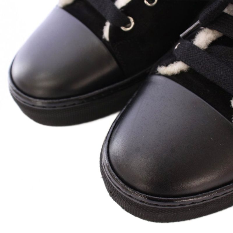 Hermes Jimmy High Cut Sneakers Shoes Thick Sole Suede Switching Logo One Color