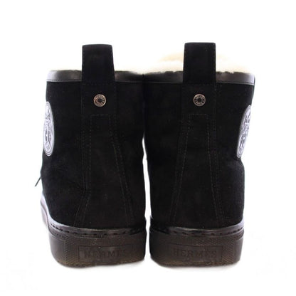 Hermes Jimmy High Cut Sneakers Shoes Thick Sole Suede Switching Logo One Color