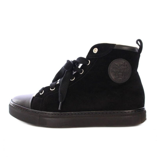 Hermes Jimmy High Cut Sneakers Shoes Thick Sole Suede Switching Logo One Color