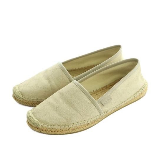 Gucci Espadrille Slip-on Shoes GG Canvas 35 22.0cm (8.66in) Ivory Beige 466902