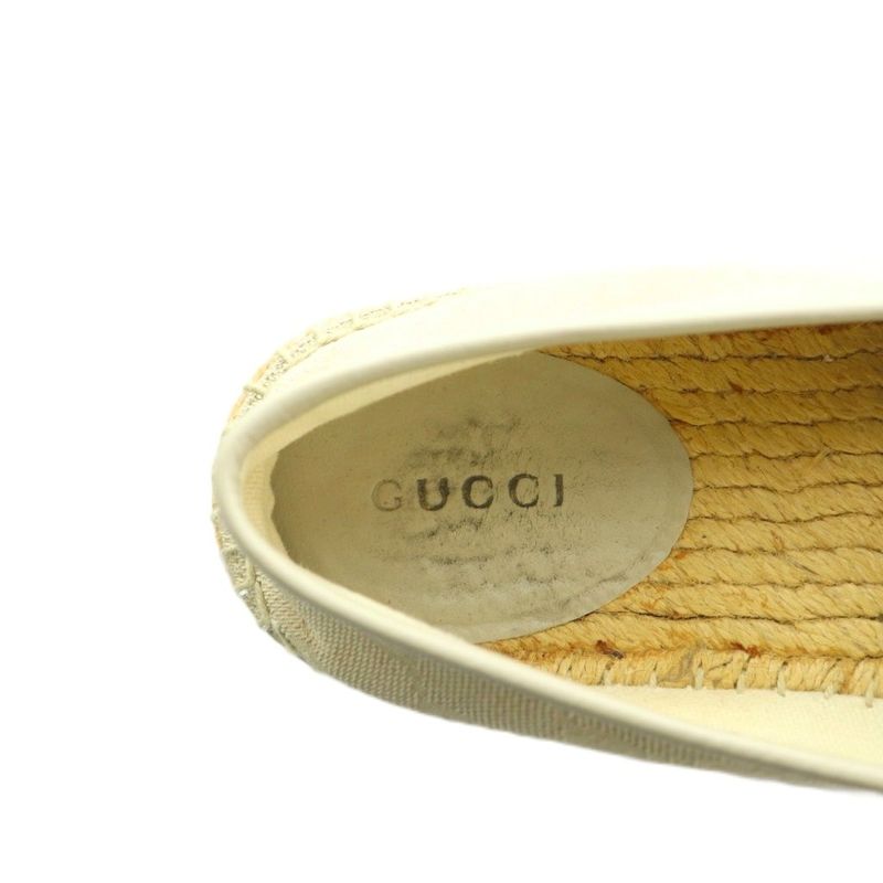 Gucci Espadrille Slip-on Shoes GG Canvas 35 22.0cm (8.66in) Ivory Beige 466902