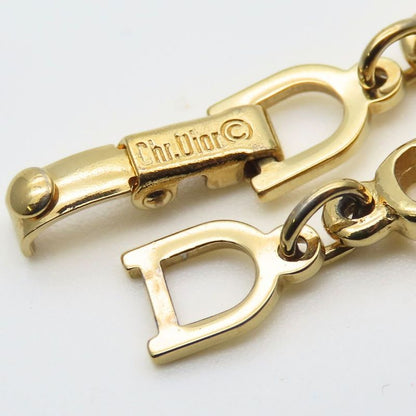 Christian Dior Bracelet CD Metal Gold Logo Plated Accessories Ladies Women