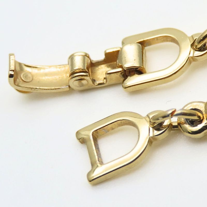 Christian Dior Bracelet CD Metal Gold Logo Plated Accessories Ladies Women