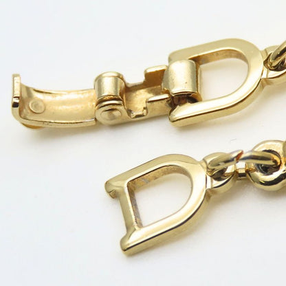 Christian Dior Bracelet CD Metal Gold Logo Plated Accessories Ladies Women