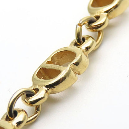 Christian Dior Bracelet CD Metal Gold Logo Plated Accessories Ladies Women