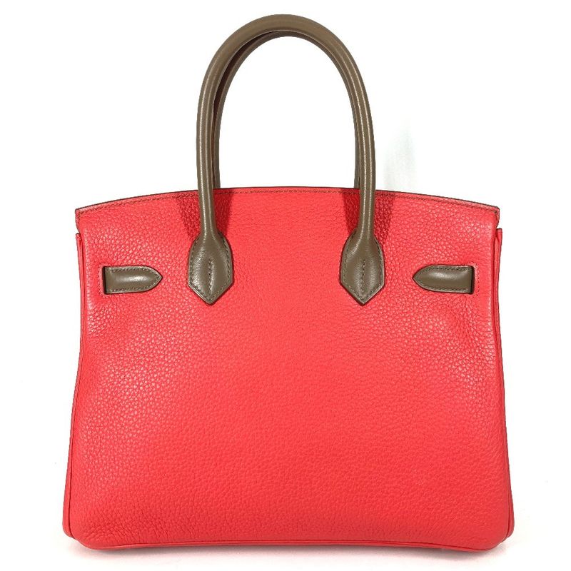 Hermes Handbag Birkin 30 Birkin 30 Taurillon Etoupe Argile Rose Jaipur Pink