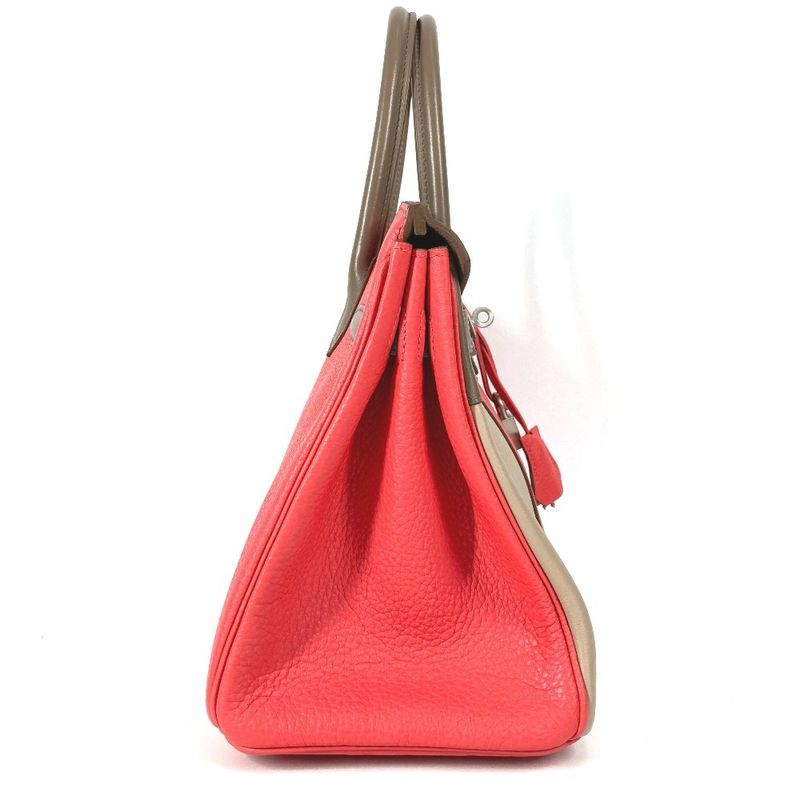 Hermes Handbag Birkin 30 Birkin 30 Taurillon Etoupe Argile Rose Jaipur Pink