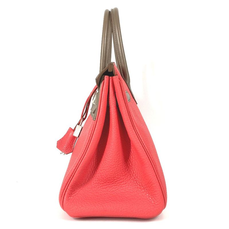 Hermes Handbag Birkin 30 Birkin 30 Taurillon Etoupe Argile Rose Jaipur Pink