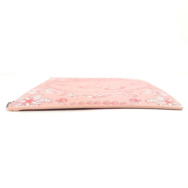 Tiffany & Co Tiffany & Co Clutch Bag Logo Leather Pink