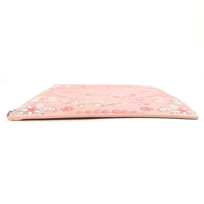 Tiffany & Co Tiffany & Co Clutch Bag Logo Leather Pink