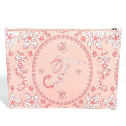 Tiffany & Co Tiffany & Co Clutch Bag Logo Leather Pink