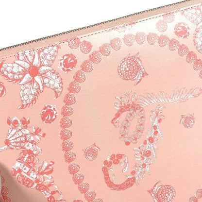 Tiffany & Co Tiffany & Co Clutch Bag Logo Leather Pink